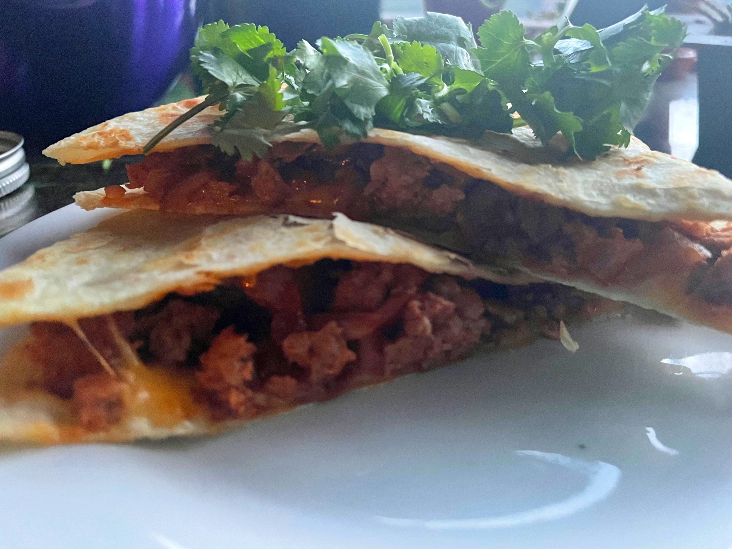 Crispy Chorizo Quesadillas - Chrysalis Herbs