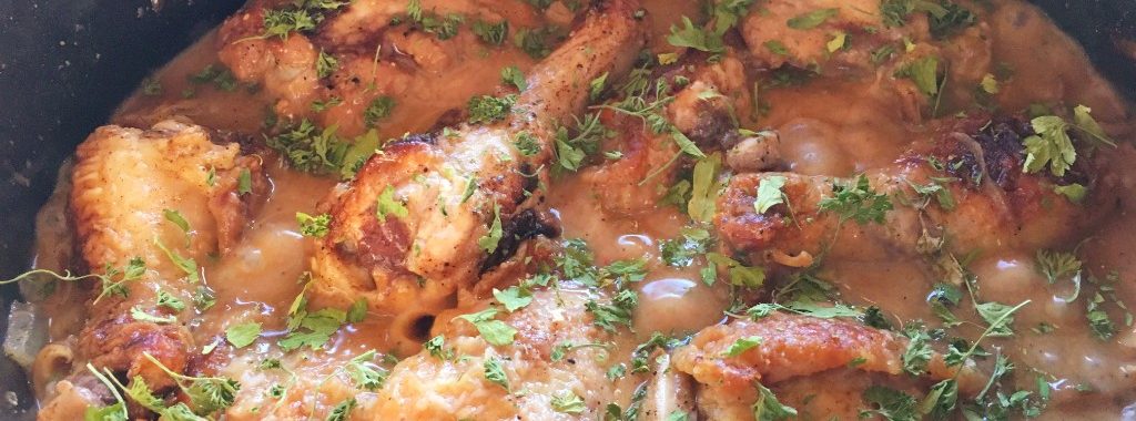 Chicken with Wine and Mushrooms