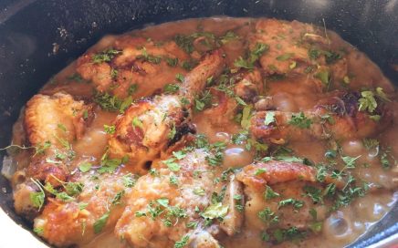 Chicken with Wine and Mushrooms