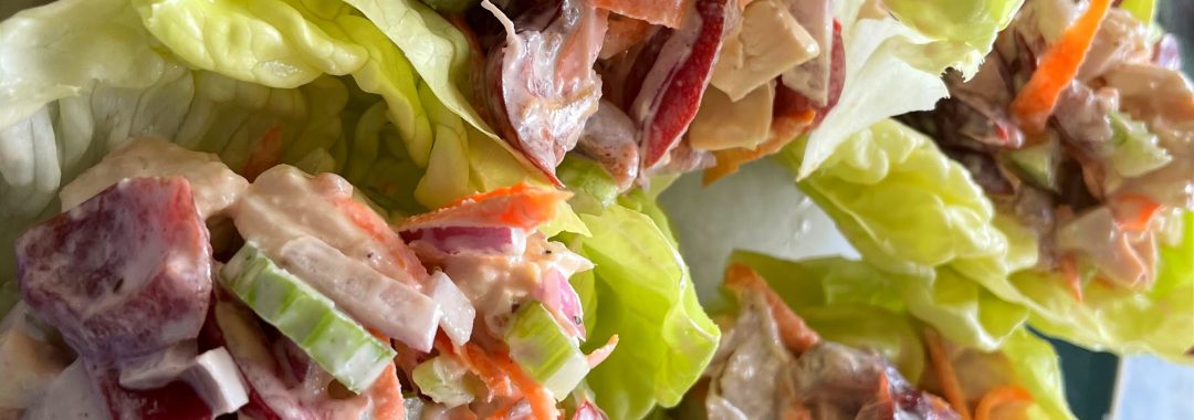 Chicken Cherry Salad in Lettuce Wrap