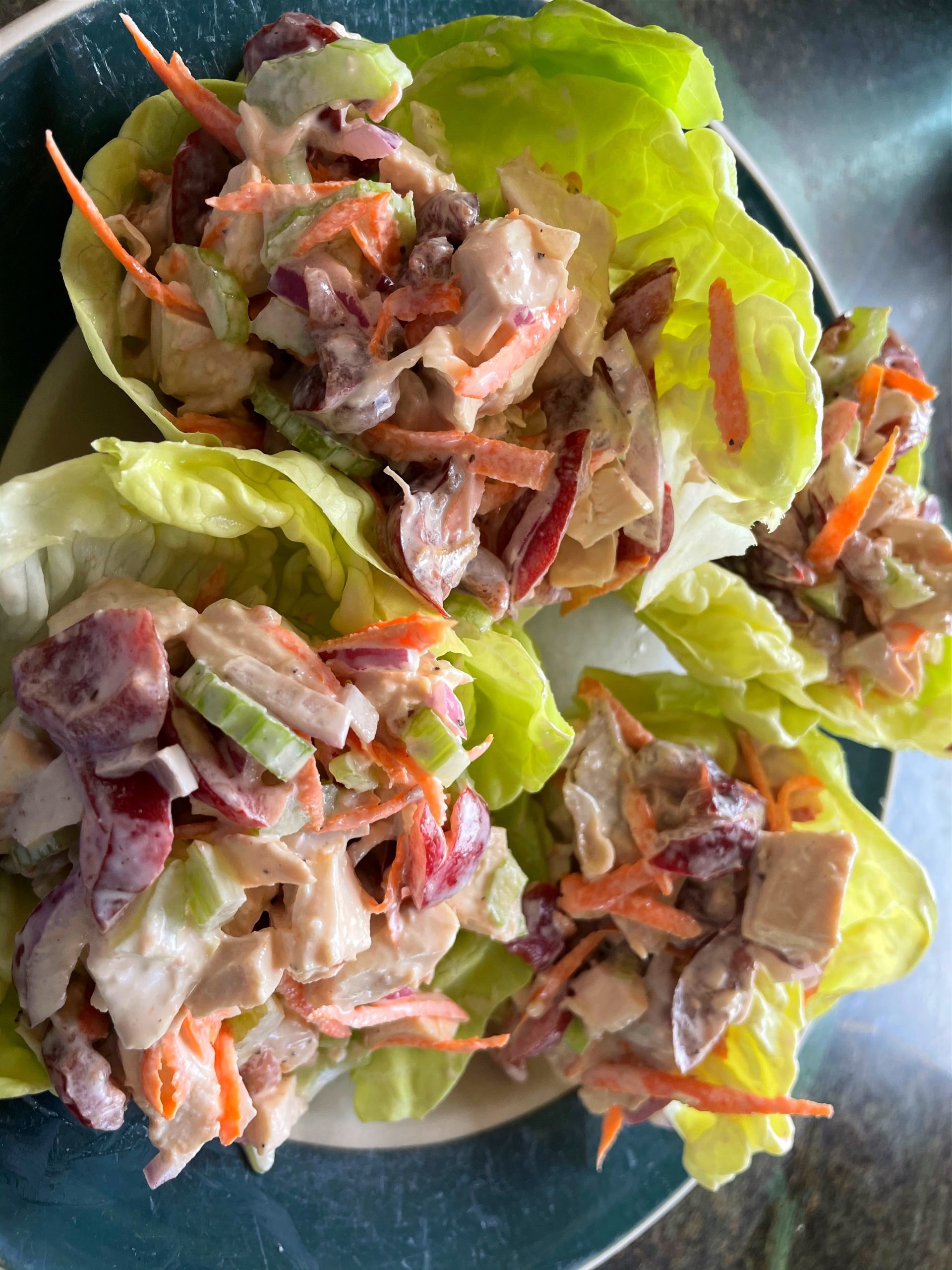 Chicken Cherry Salad in Lettuce Wrap - Chrysalis Herbs