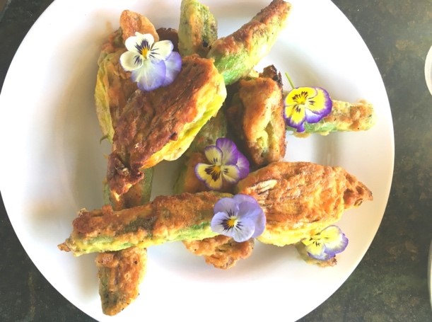 Stuffed Zucchini Blossoms - Chrysalis Herbs