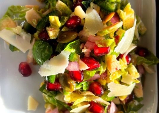 Brussel Sprout Pomegranate Salad