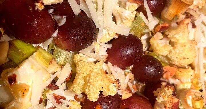 Nutty Roasted Cauliflower and Grapes